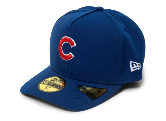 New Era Script Safety Pin Chicago Cubs Fitted Hat