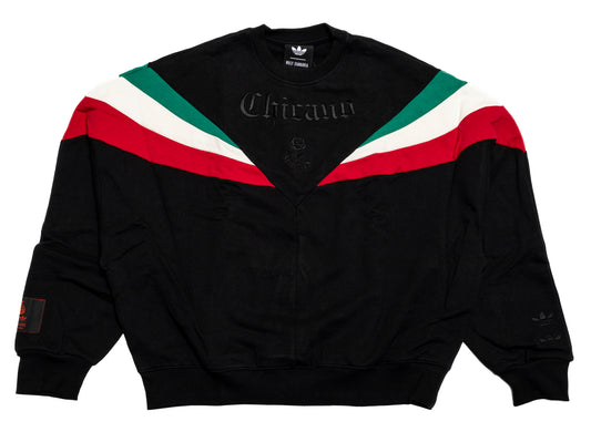 Adidas Fleece Chavarria Chicano Sweatshirt Crewneck in Black
