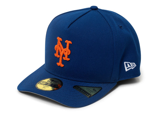 New Era Script Safety Pin New York Mets Fitted Hat
