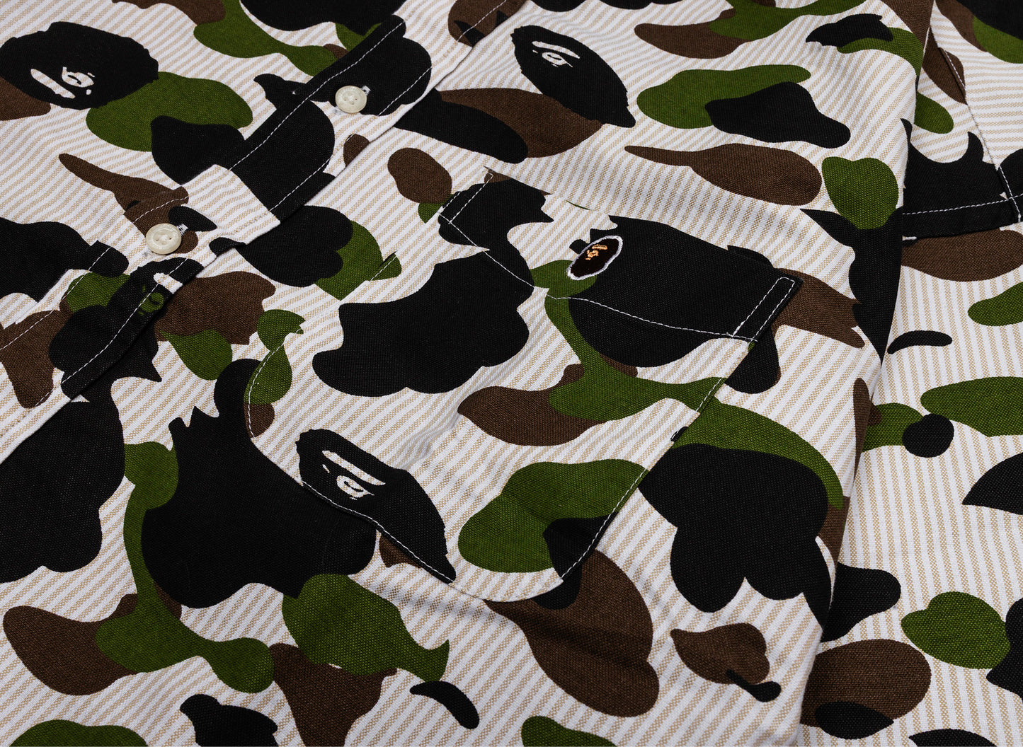 A Bathing Ape 1st Camo Stripe Relaxed Fit L/S Shirt
