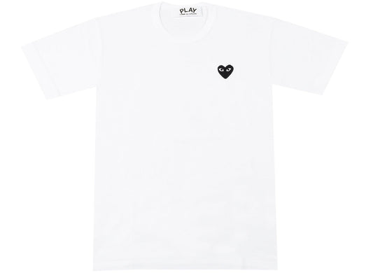 Comme des Garçons Play Black Heart T-Shirt in White
