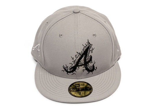 New Era 5950 Cracked 26484 Atlanta Braves Fitted Hat