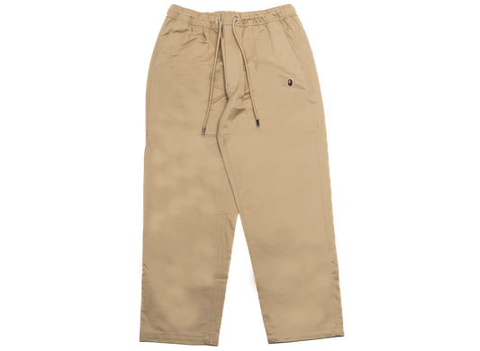 A Bathing Ape Head One Point Chef Pants in Beige