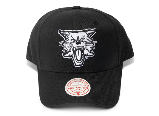 Mitchell & Ness NCAA Kentucky Wildcats Blackout Cat Head Pro Crown Snapback Hat