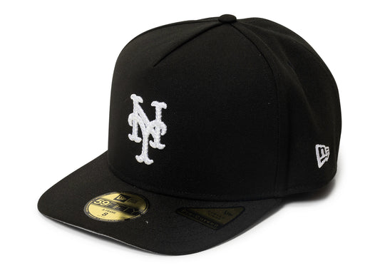 New Era Script Safety Pin New York Mets Fitted Hat v2