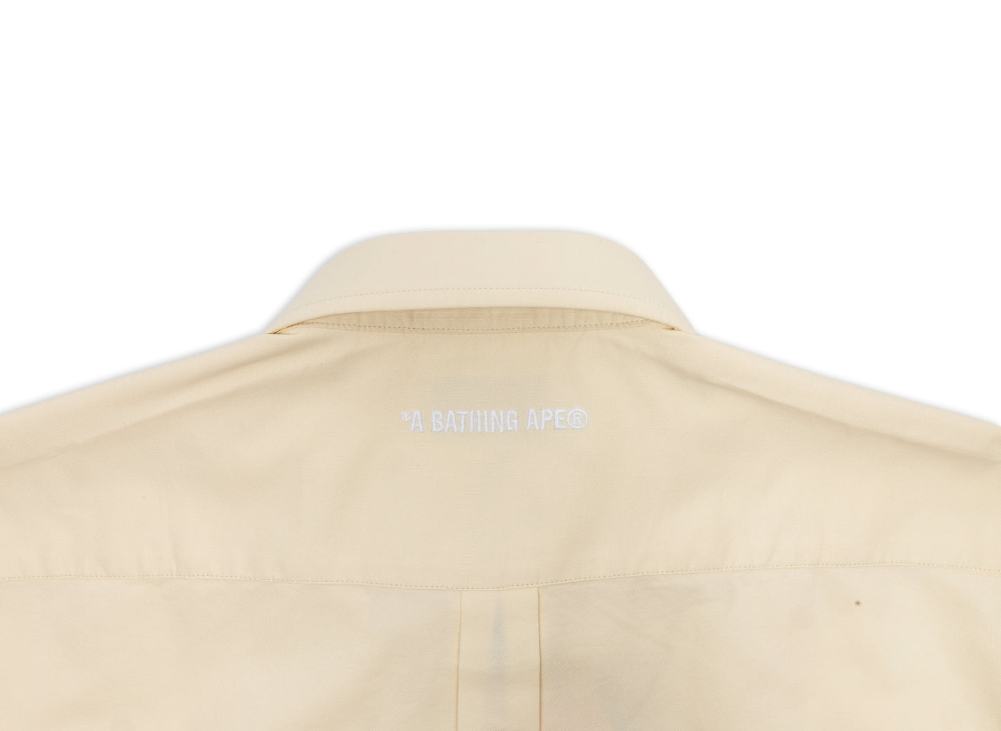 A Bathing Ape One Point Oxford L/S Shirt in Beige