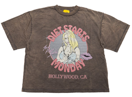 Diet Starts Monday Hollywood Tee in Vintage Black