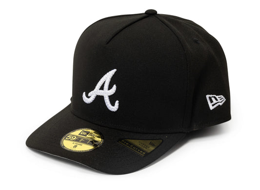 New Era Script Safety Pin Atlanta Braves Fitted Hat v2