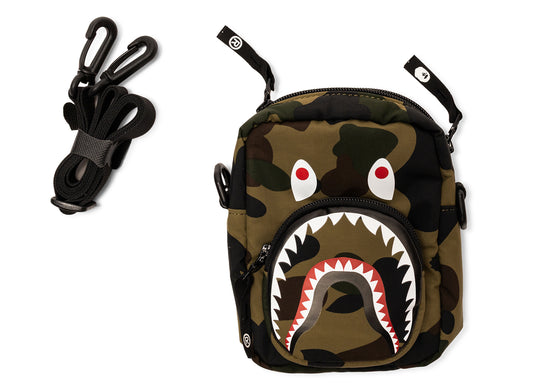 A Bathing Ape 1st Camo Shark Mini Bag in Green