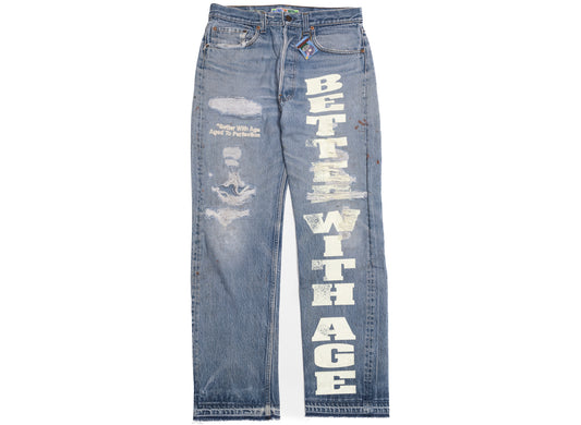 Better With Age Beaufort Denim in blue, a one-of-one handmade men's jean made in the USA