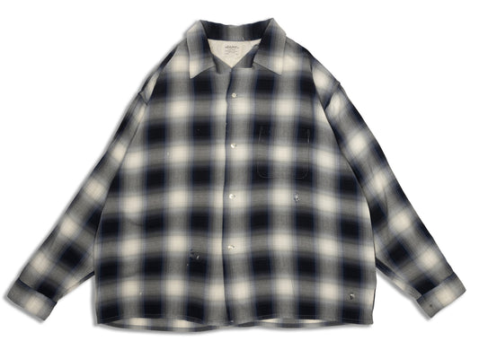 Saint Michael Check Shirt in Navy