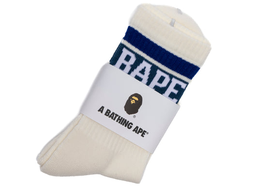 A Bathing Ape Bape Line Socks in Blue