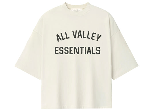 Fear of God Essentials Merch Tee in Ivory, men's cotton t-shirt