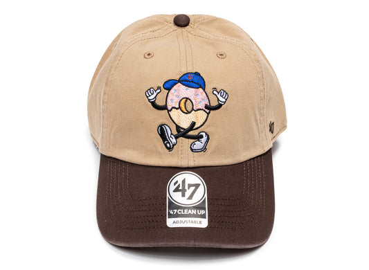 47 New York Mets Khaki Cartoon Icon 47 Clean Up