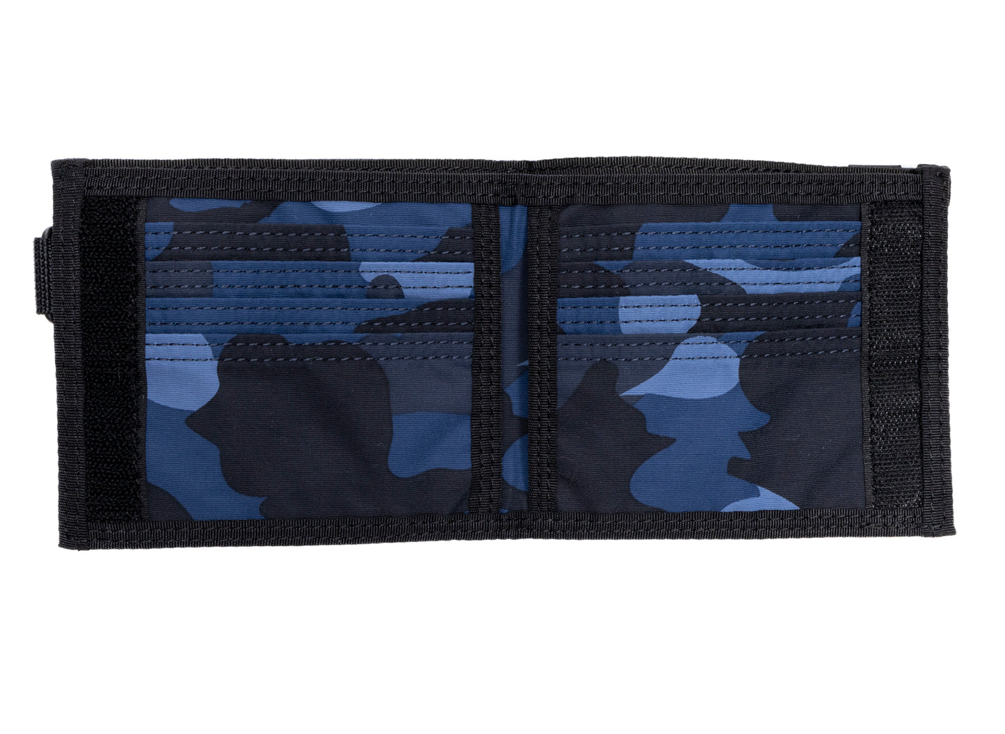 A Bathing Ape Porter Color Camo Wallet in Navy