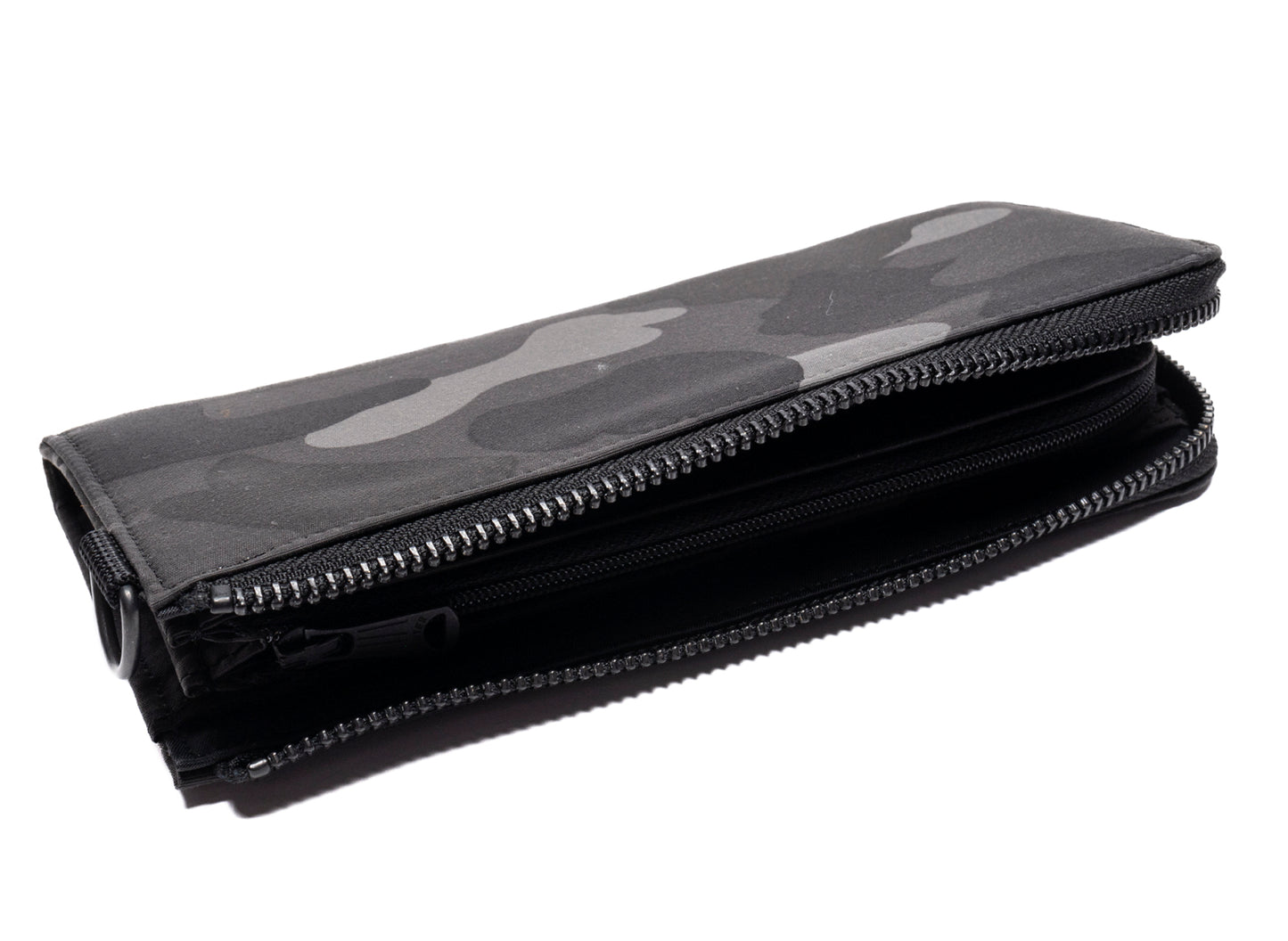 A Bathing Ape Porter Color Camo Long Wallet in Black