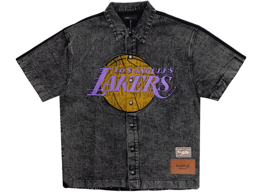 Purple Brand Los Angeles Lakers Snap Shirt
