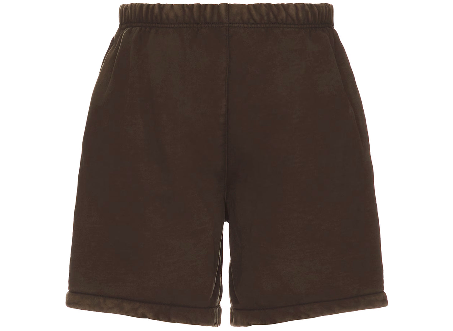 Fear of God Essentials Heavy Fleece Soccer Shorts in Brown