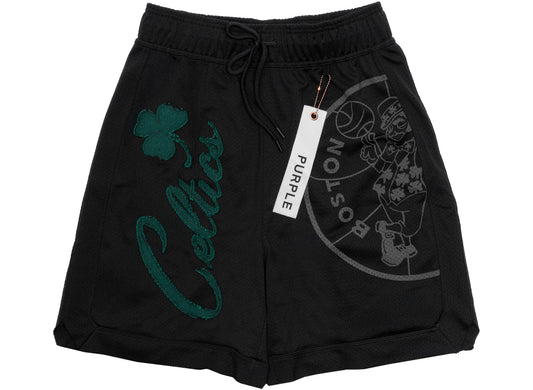 Purple Brand Boston Celtics Mesh Shorts