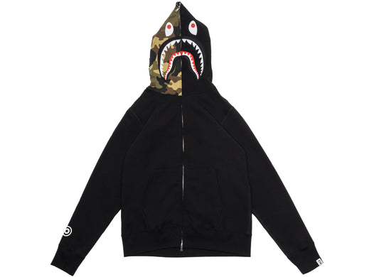 A Bathing Ape 1st Shark Full Zip Hoodie in Black