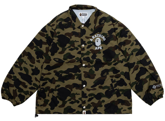 A Bathing Ape Gore-Tex Wind Stopper 1st Camo Relaxed Coach Jacket in Green