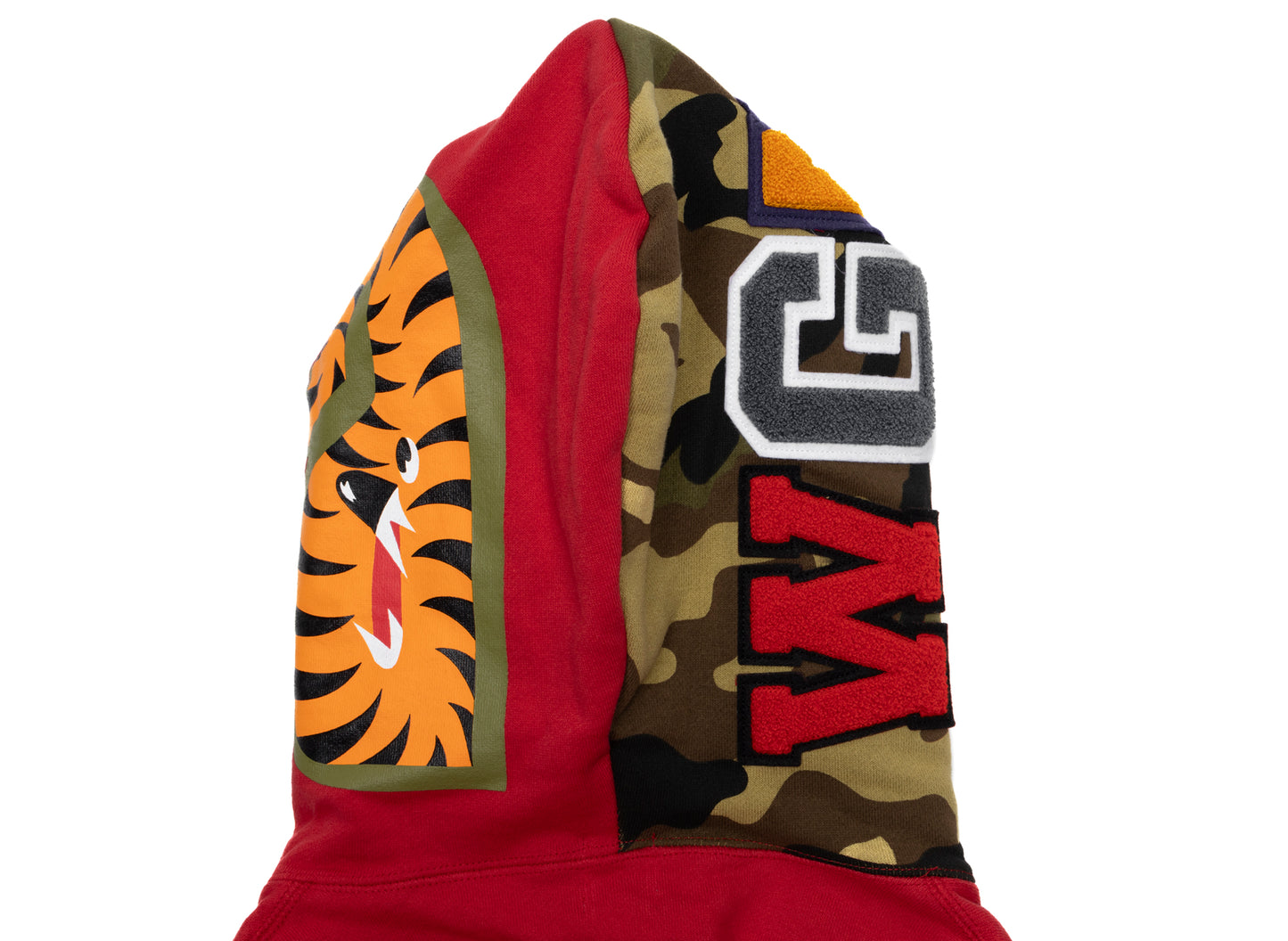 A Bathing Ape 1st Shark Full Zip Hoodie in Red