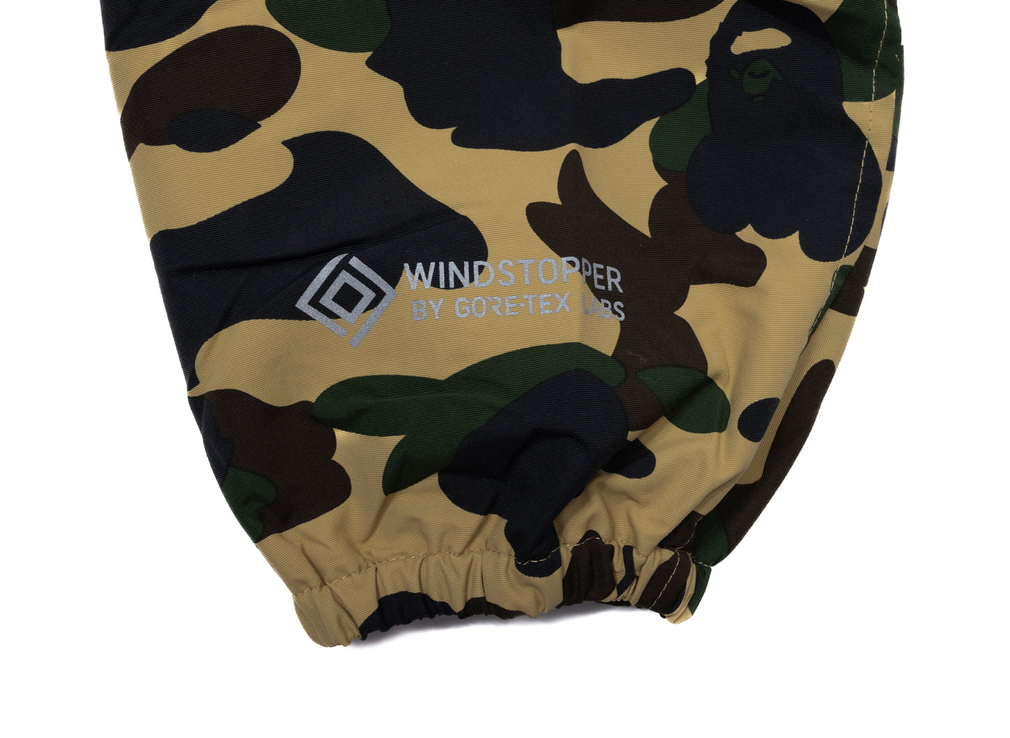 A Bathing Ape Gore-Tex Wind Stopper 1st Camo Relaxed Coach Jacket in Yellow