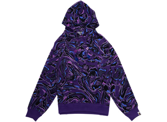 A Bathing Ape Marbling Camo Relaxed Fit Pullover Hoodie