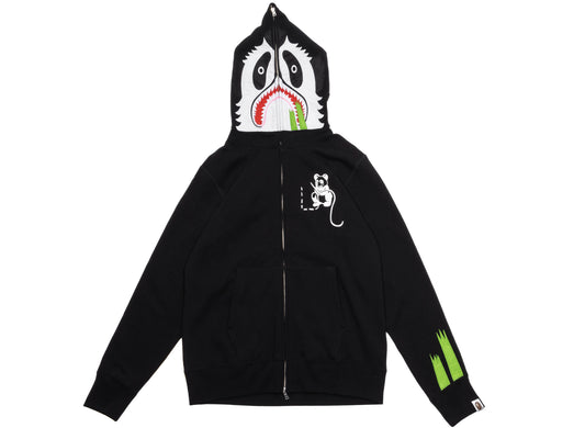 A Bathing Ape Panda Full Zip Hoodie in Black