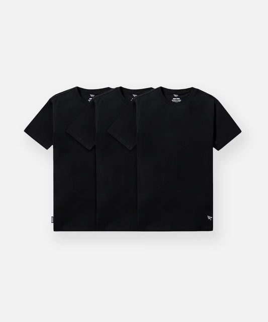 Paper Planes Essential 3 Pack Tees in Black