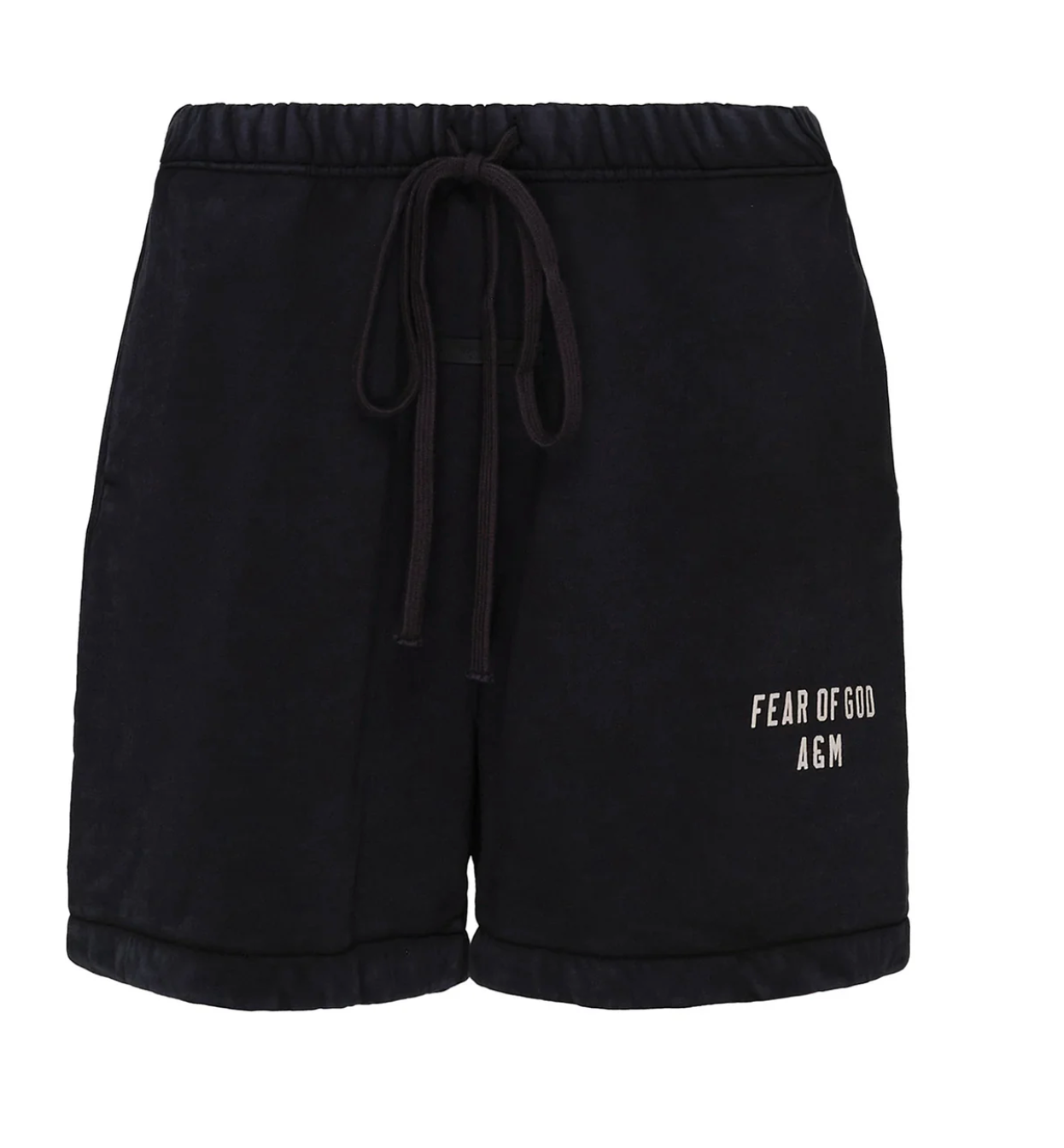 Fear of God Essentials Heavy Fleece Soccer Shorts in Black