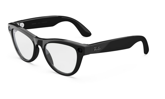 Ray-Ban Meta Skyler (Gen 2) Sunglasses in Shiny Black w/ Transitions Graph. Green Lenses