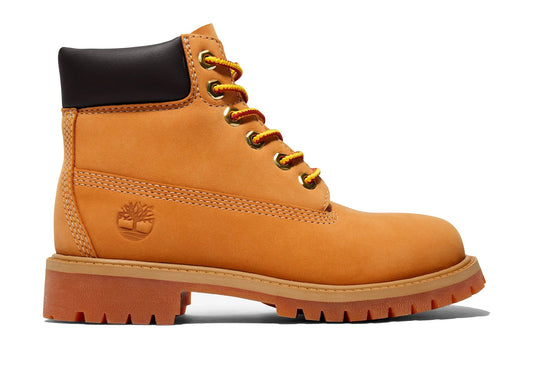 Preschool Timberland Premium 6-Inch Waterproof Boot in Wheat - lateral view
