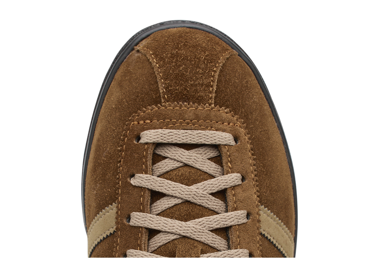 Adidas Hawaii SPZL in Shadow Brown / Shadow Brown / Gum 5 — toe detail view
