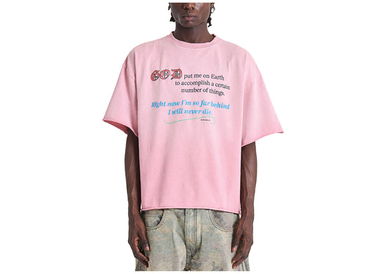 ASTRUM Distorted Faith Tee in Plum featured front view