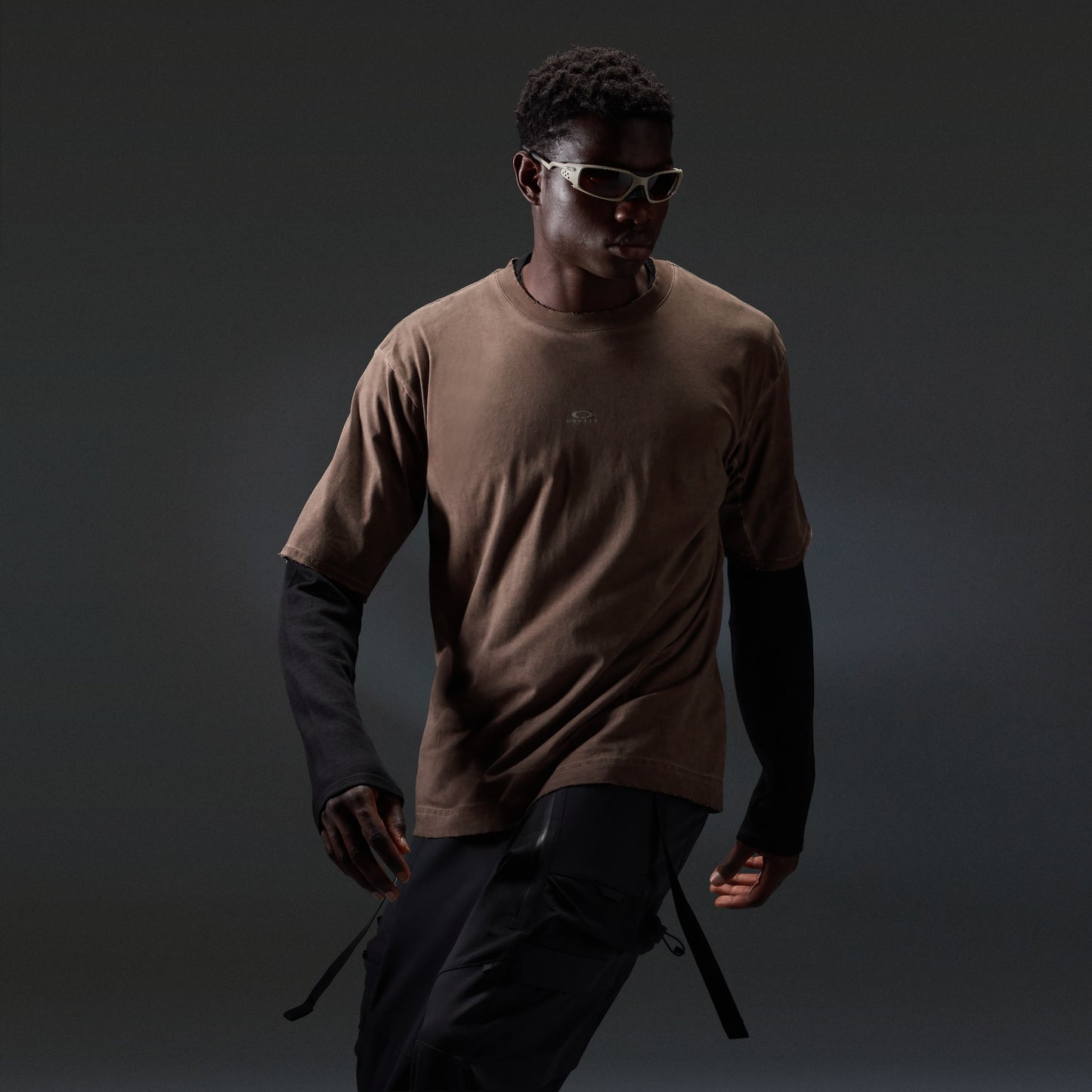 Oakley Latitude Veil Tee in Dark Umber detail or alternate view