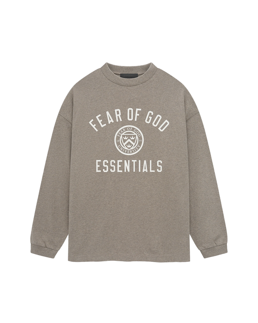 Fear of God Essentials Jersey L/S Tee in Heather Grey