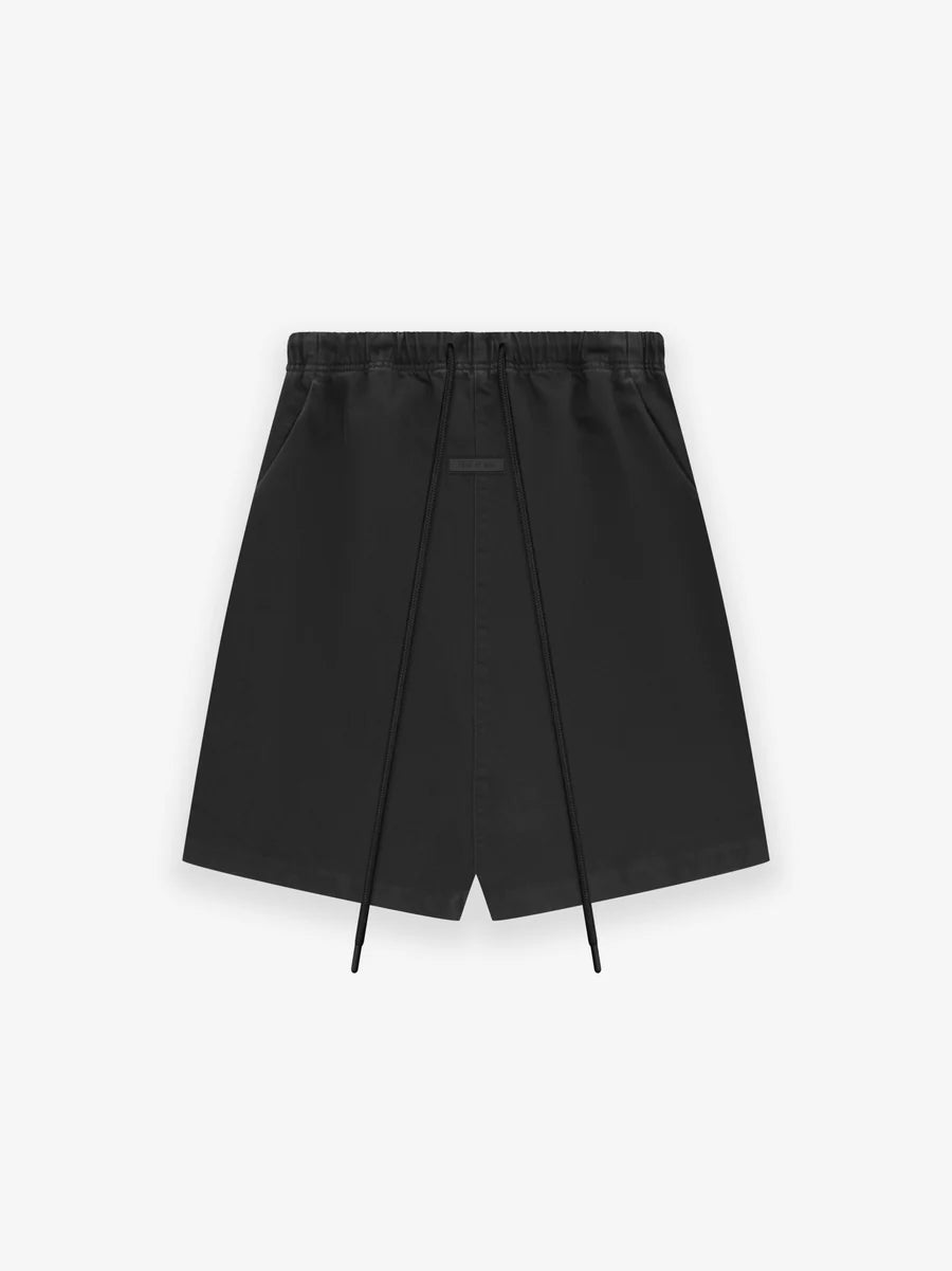 Fear of God Essentials Relaxed Shorts in Overdye Black