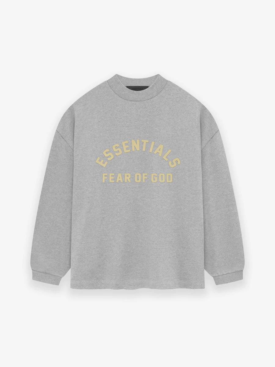 Fear of God Essentials Longsleeve T-Shirt in Light Heather xld