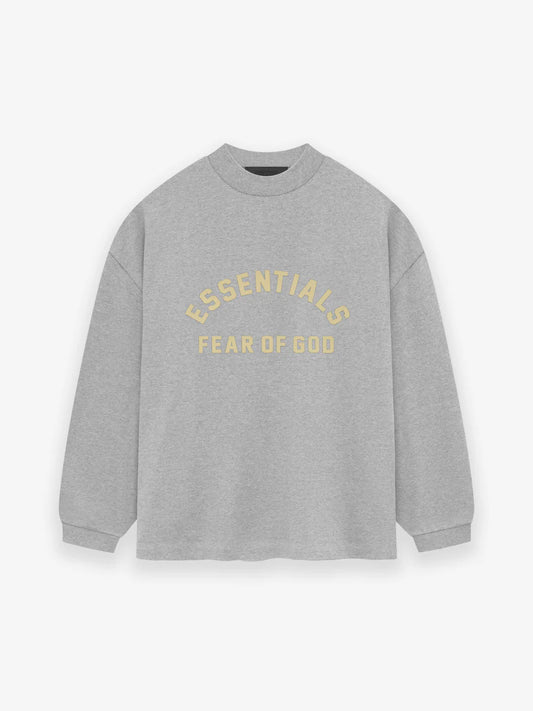 Fear of God Essentials Longsleeve T-Shirt in Light Heather