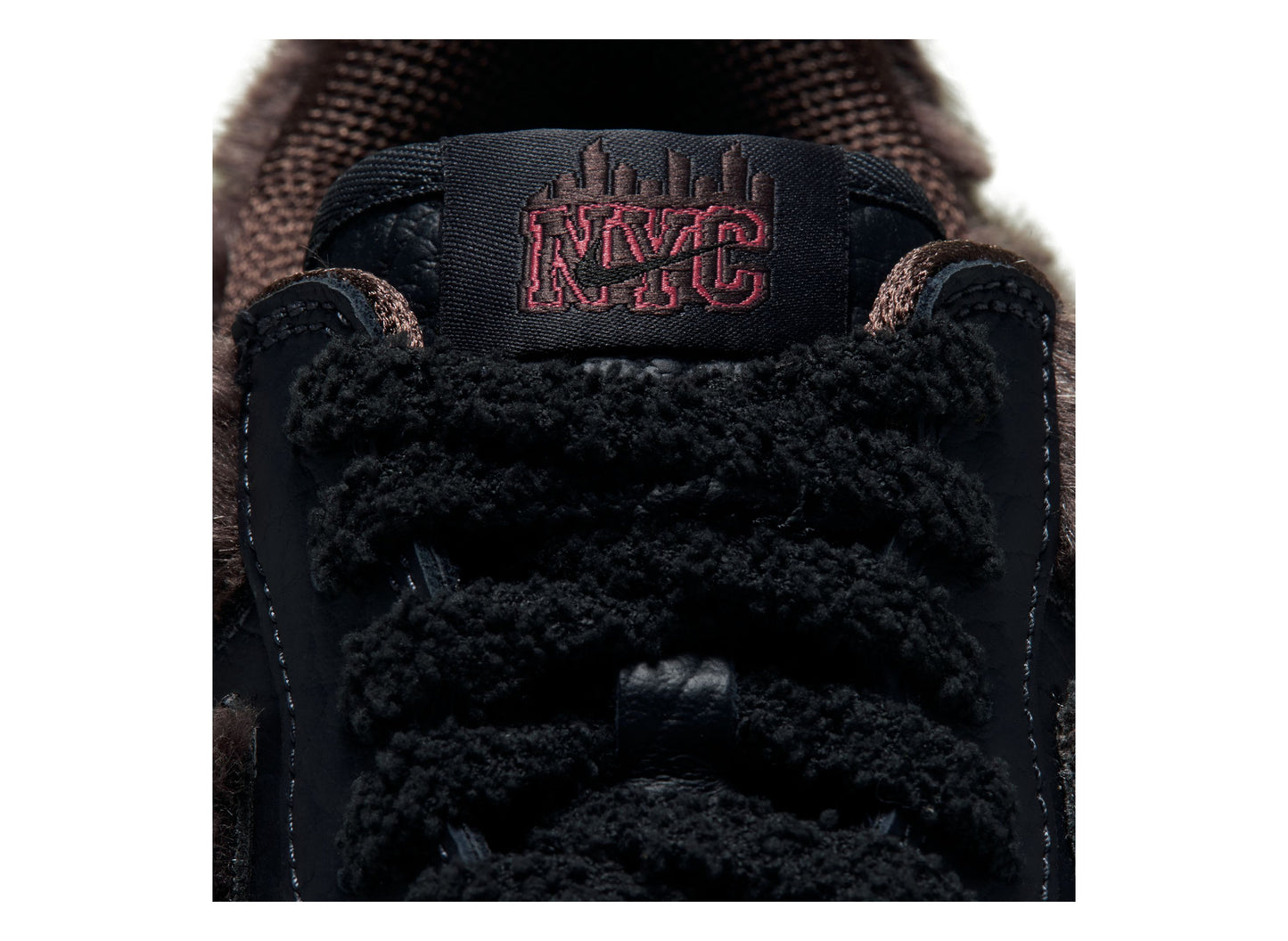 Nike Air Force 1 Low Retro Halloween IV4884-200 in Baroque Brown and Black — tongue label detail