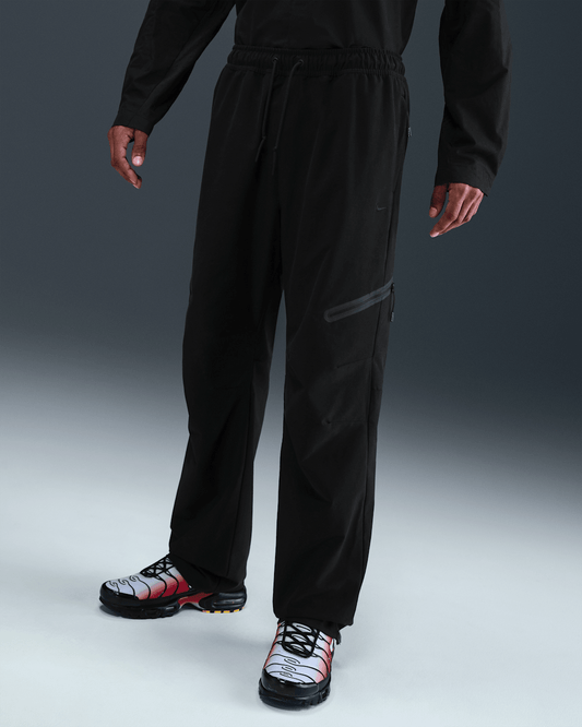 Nike Tech Shori Pants in Black, style HV0957-010, front view