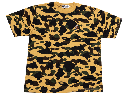A Bathing Ape 1st Camo One Point Tee in Yellow