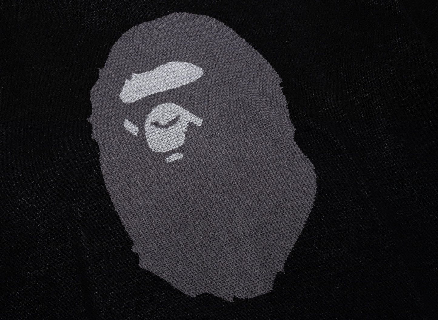 A Bathing Ape Ape Head Jacquard Knit Sweater in Black - view 2