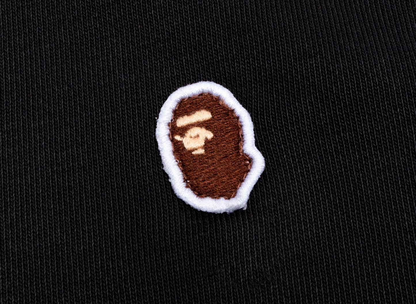 A Bathing Ape Ape Head One Point Overdye Crewneck in Black - view 2