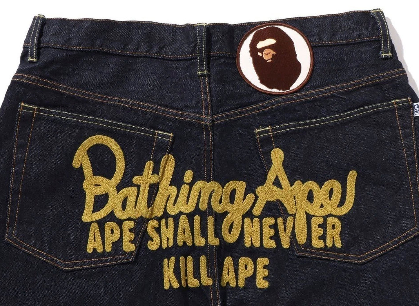 A Bathing Ape Champion Denim Pants in Indigo — view 3
