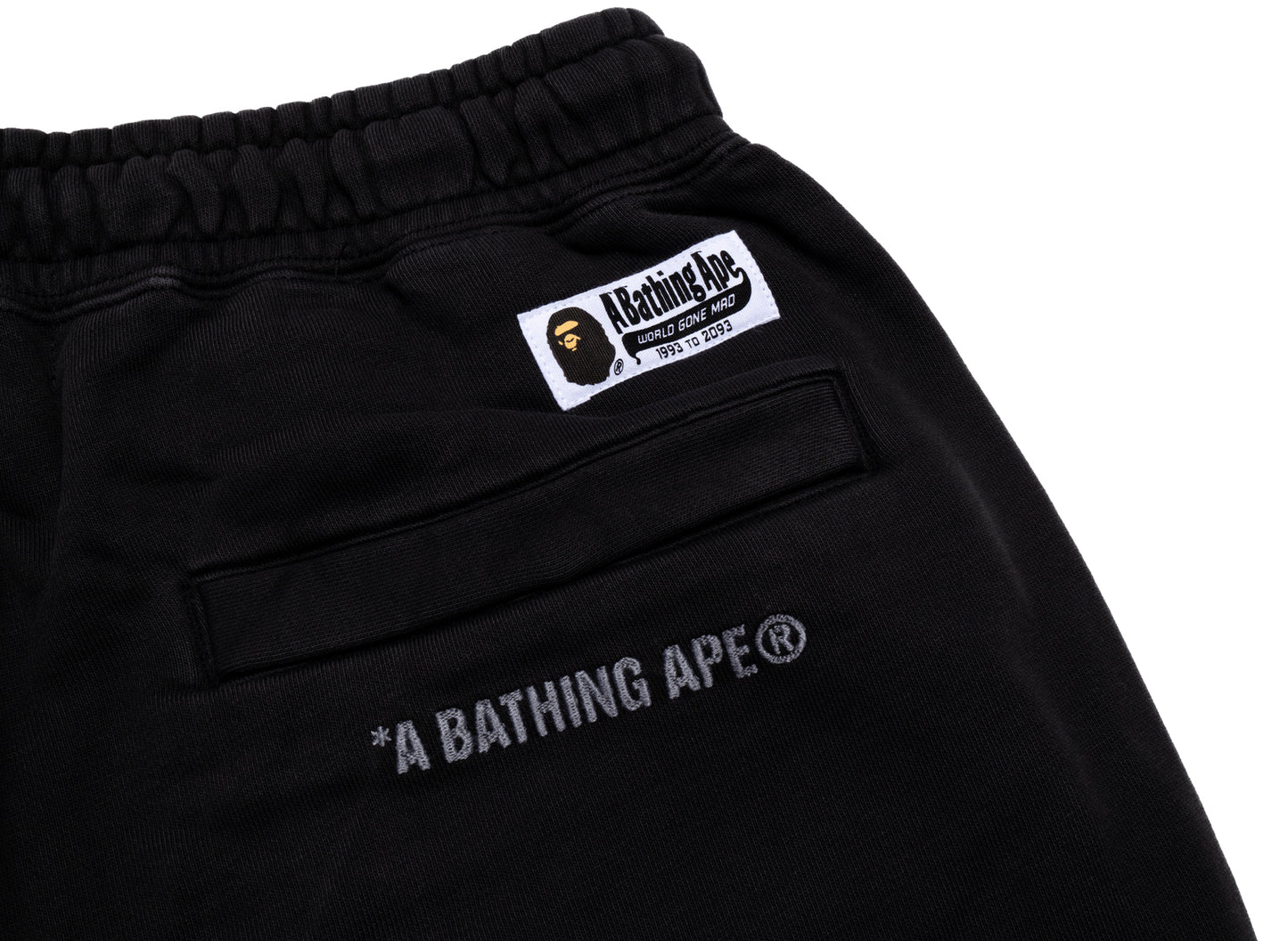 A Bathing Ape College One Point Overdye Pants in Black - view 3