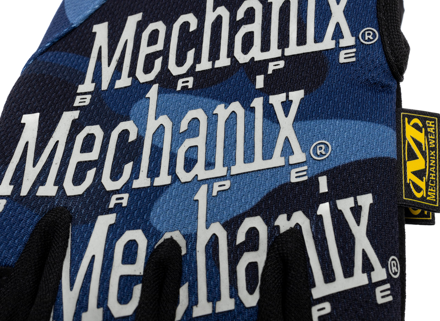 A Bathing Ape Color Camo Mechanix Wear Gloves in Navy - view 2