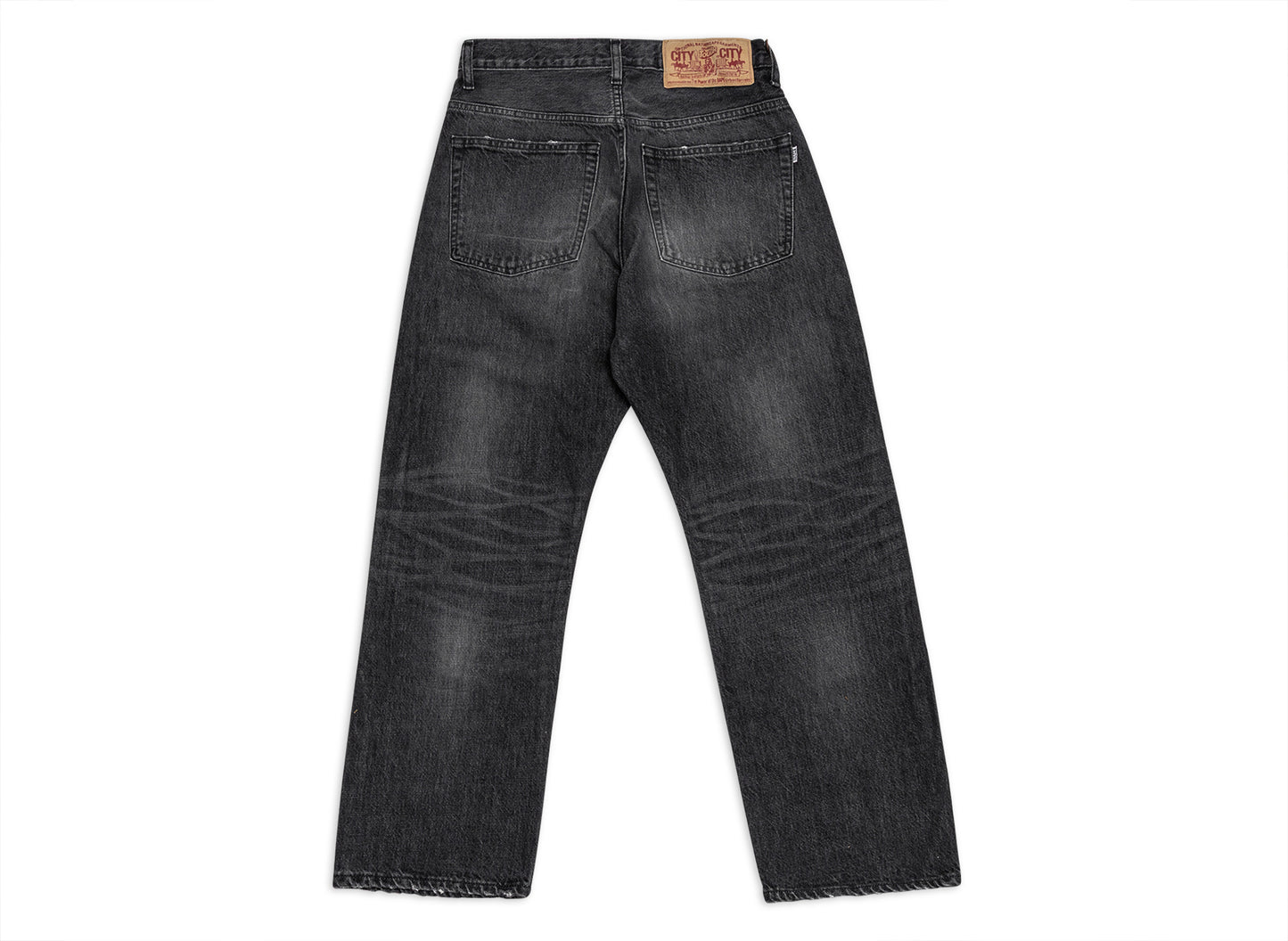 A Bathing Ape Shark Loose Fit 13 Oz Denim Pants in Black — view 3