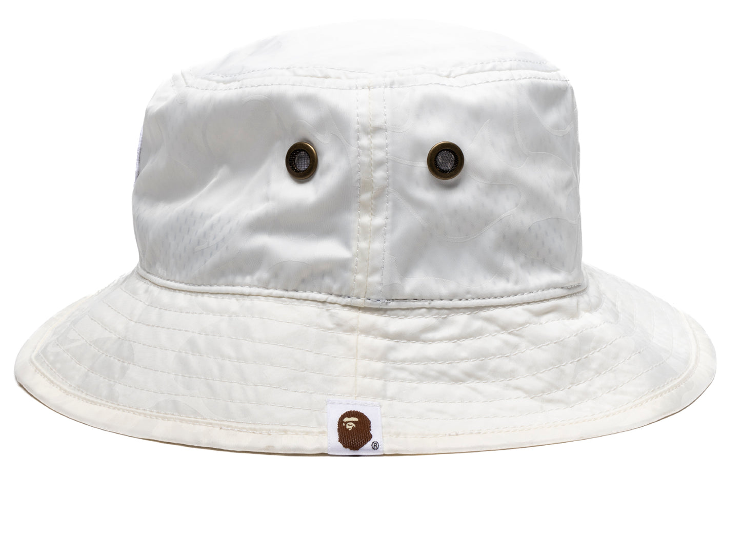 A Bathing Ape Tonal Solid Camo Bucket Hat in Ivory - view 2